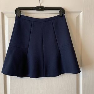 J Crew Fluted Skirt in Double Crepe